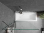 MEXEN/S - Cubik obdĺžniková vaňa 160 x 70 cm s panelom + vaňová zástena 100, transparent, chróm 550316070X9510000001