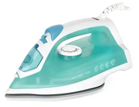 Emerio SI-110298.4 biela/tyrkysová / Naparovacia žehlička / 2000 W / Keramická žehliaca plocha / 17 g/min pary (SI-110298.4)