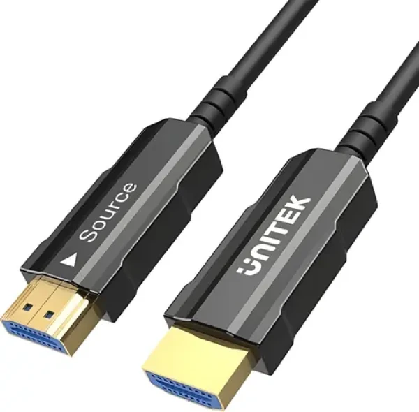 Unitek Kábel optický HDMI 2.0 AOC 15 m čierna / Kábel / 4K 60Hz / 3D Imax (C11072BK-15M)