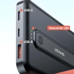 USAMS US-CD173 PB64 čierna / Powerbanka / 10000mAh / Bezdrôtové nabíjanie / PD 20W + QC3.0 (10KCD17301)