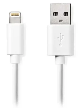 Nedis Lightning kábel 3 m biela / Dátový kábel / USB-A (M) - Lightning 8-pin (M) (CCGL39300WT30)