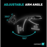 Connect IT InCarz ArmAngle čierna / Magnetický držiak do auta / univerzálny / 4 magnety (CMC-5005-CA)