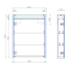 Mereo Siena, kúpeľňová galérka 64 cm, zrkadlová skrinka, antracit mat CN435GA