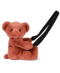 DÚDOU Plyšová taška cez rameno Medvedík terakotový / 30 cm / od 2 rokov (DC4379)