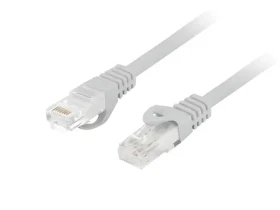 Lanberg CAT6 UTP sivá / Patch kábel / 5 m / RJ45-RJ45 / LSZH / Fluke Passed (PCU6-10CU-0500-S)