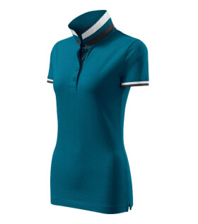 Dámska polokošeľa Collar Up petrol 2XL
