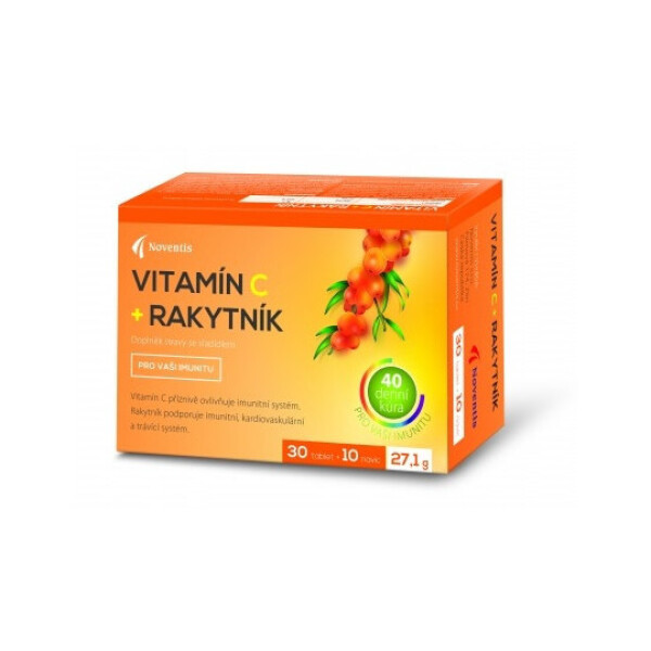 NOVENTIS Vitamín C + rakytník 40 tabliet