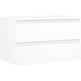 MEXEN/S - Orio kúpeľňová skrinka pod umývadlo 80 cm s doskou, 2 zásuvky, biela mat 91A10-08047-2-BFFC01