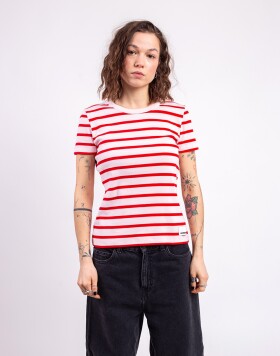 Armedangels Kardaa Stripes 3491 pink mist-mars red M