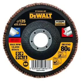 DeWalt / Lamelový brúsny kotúč / P80 / 125×22,2 mm (DT30622)