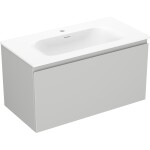 MEXEN/S - Orio kúpeľňová skrinka 90 cm s umývadlom Vela, 1 šuplík, sivá mat/biela mat 91A10-09047-1-BF62-W23M01