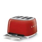 SMEG TSF03RDEU červená / Hriankovač / 2000 W / 4 sloty / 4 hrianky / 6 stupňov opečenia (TSF03RDEU)
