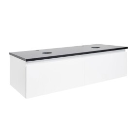 Kúpeľňová skrinka so žulovou krycou doskou SAT B-WAY 119x30x45 cm biela lesk BWAY120WZ BWAY120WZ