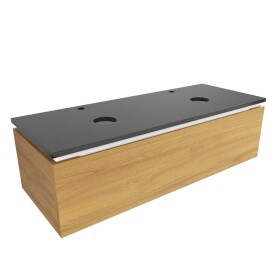 Kúpeľňová skrinka so žulovou krycou doskou SAT Feel 120x30x46 cm medový dub mat SATFEEL120DMZ SATFEEL120DMZ