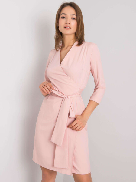 Dámske šaty LK SK 507665.17P Púdrovo ružová - FPrice 38 pudrovo-růžová