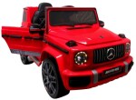 Mamido Elektrické autíčko Mercedes G63 v červenej farbe s penovými kolesami EVA, mäkká sedačka, licencovaný model