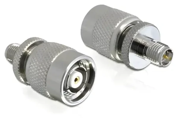 DeLock adaptér RP-SMA(M) na RP-TNC(F) / Adaptér / kov / strieborná (88411)