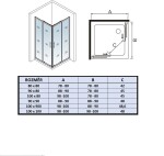 H K - Sprchovací kút SIMPLE BLACK 90x80 cm Ľ/P variant, rohový vstup SE-SIMPLEBL9080