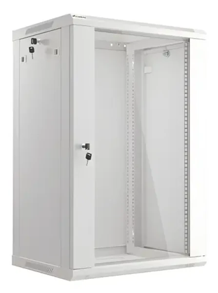 Lanberg WF01-6418-10S sivá / Nástenný rozvádzač / 19" / 18U / 600×450 mm / Flat pack (WF01-6418-10S)