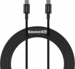 Baseus CATYS-C01 Kábel USB-C (M) - USB-C (M) 2 m čierna / 100W (CATYS-C01)