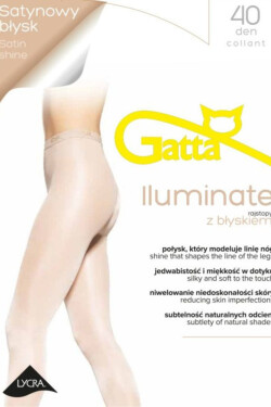 GB ILUMINATE - trblietavé pančuchy 40 DEN visone 3-M