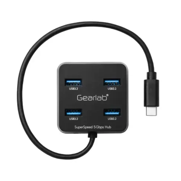 Gearlab USB 3.2 Hub čierna / USB-C / 4 porty / 0.3 m (GLB235402)