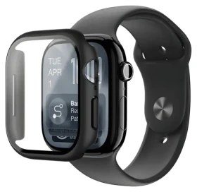 AmazingThing Radix Glass Case pre Apple Watch Series 11 42mm čierna / Ochranný kryt / Tvrdené sklo