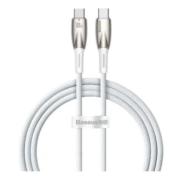 Baseus CADH000802 Kábel USB-C (M) - USB-C (M) 2 m biela / 100W (CADH000802)