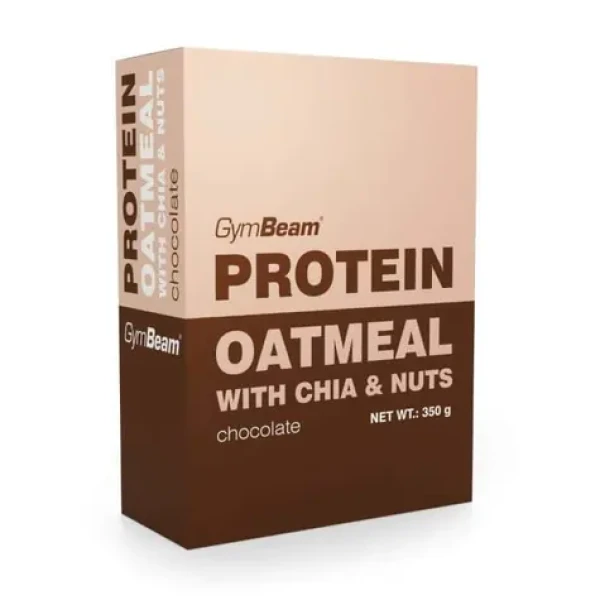 Proteínová ovsená kaša s chia a orechmi - GymBeam (čokoláda, 350 g) (113641-1-350g-chocolate)