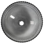 SAPHO - MARAC gravírované sklenené umývadlo na dosku priemer 39,5cm, čierna TY310