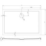 MEXEN - Flow sprchová vanička obdĺžniková slim 85 x 130, čierna mat 46R708513