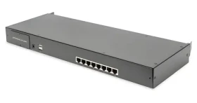 Digitus modulárny CAT5 KVM switch 8- Port / KVM switch / 8 portov / Dosah 60 m / Rack 1U (DS-72216)