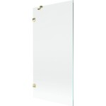 MEXEN/S - Lunar vaňová zástena FIX 90 x 150, transparent, zlatá 897-090-000-50-00