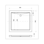 BESCO - AQUARIUS STONE EFFECT, štvorcová sprchová vanička - Rozmer A - 90 cm, Rozmer B - 90 cm, Rozmer C - 5.5 cm OLBVANACAQU90S