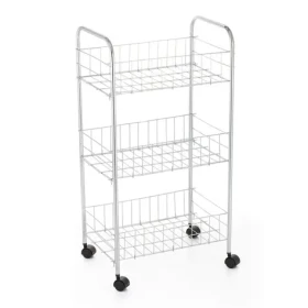 MSV TROLLEY pojazdný regál 3 police chrómovaná oceľ / 68 cm (3700281102796)