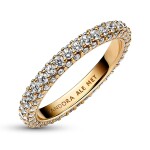 Pandora Blyštivý pozlátený prsteň so zirkónmi Shine Timeless 162627C01 50 mm