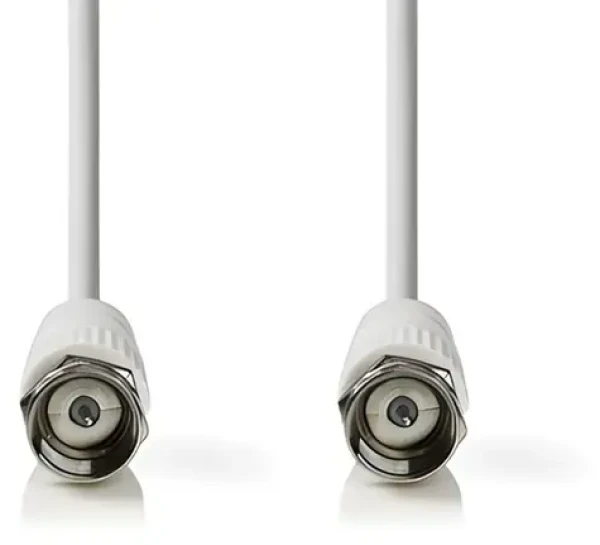 Nedis satelitný anténny kábel F(M) - F(M) biela / Kábel / 75 Ohm / 50 dB / dvojité tienenie / 3 m (CSGB41000WT30)