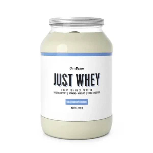 Just Whey Grass-Fed Protein - GymBeam (biela čokoláda kokos, 2000 g) (28324-8-2000g-white-chocolate-coconut)
