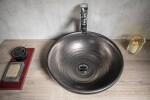 SAPHO - ATTILA keramické umývadlo, priemer 43cm, metalická meď DK010