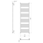 SAPHO - METRO-E elektrické vykurovacie teleso, rovné, 600x1620, 800 W, čierna mat ME616B