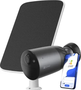 Ezviz BC1C 4K Pro + solárny panel / Vonkajšia IP kamera / Wi-Fi / 8 Mpix / IP65 / batéria 10400 mAh (CS-BC1C 4K Pro + Solar)