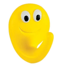 Spirella Smile detský háčik žltý / polyresin / samolepiaci / 40 x 50 mm (7610583067623)