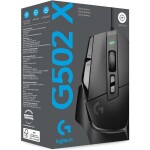 Logitech G502 X čierna / herná myš / optický senzor / 25600 DPI / 13 tlačidiel / USB / 2.1m (910-006138)