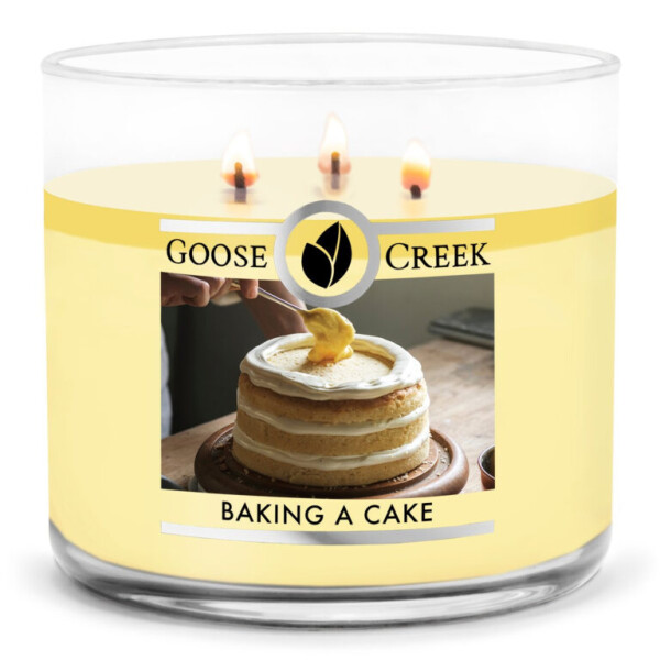 Goose Creek - Moderný statok - Pečenie torty Aromatická sviečka v skle 411 g