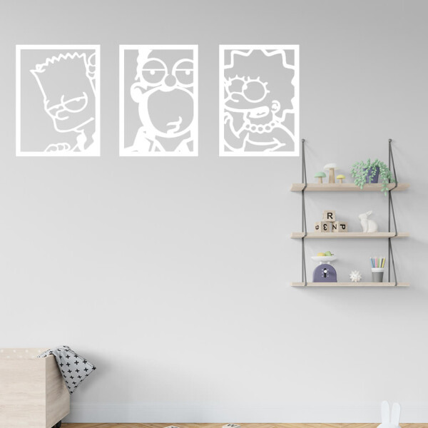 Veselá Stena Samolepka Bart Homer Lisa Simpsonovci Farba: biela, Veľkosť: 40 x 16 cm