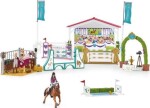 Schleich Horse Club 42440 Turnajové závodisko s koníkmi a ošetrovateľkami s pohyblivými kĺbmi