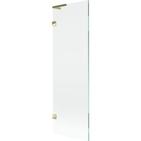 MEXEN/S - Lunar L vaňová zástena FIX 60 x 150, transparent, zlatá 897L-060-000-50-00