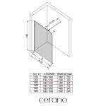 CERANO - Sprchová zástena Walk-in Orbis Round Ľ/P - 8 mm - okrúhla vzpera - biela matná, grafitové sklo - 130x200 CER-978765