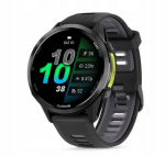 Garmin Forerunner® 970 Carbon Grey DLC Titanium with Black Case and Black/Translucent Whitestone Band