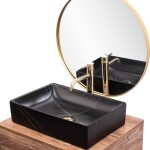 Umývadlo na dosku REA Inga Black Marble Mat REA-U8006